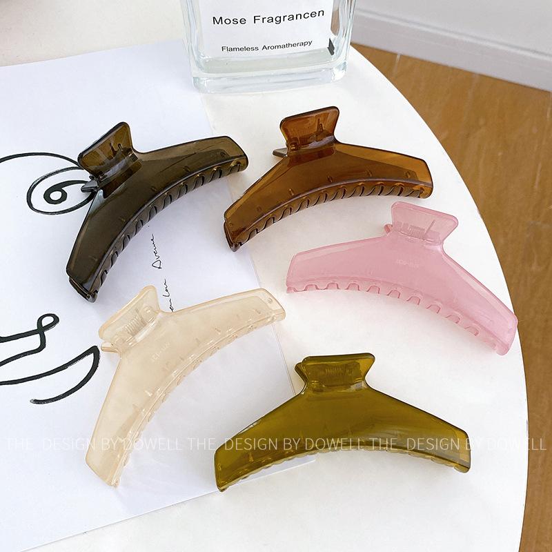 Size Chic Large Jelly Texture Shark Hair Clutch For Women Perfect For Hair Thick