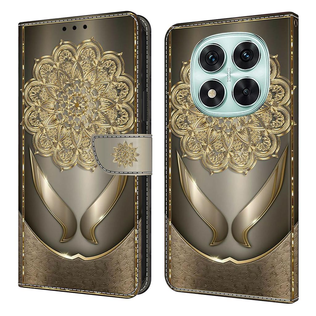 Pro Xiaomi Redmi Note 14 Pro 4G Peněženkové pouzdro Vzorový potisk PU kůže Vyklápěcí Stojánek Kryt na telefon