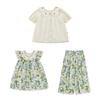Girls' Summer Floral 3-Piece Outfit Set