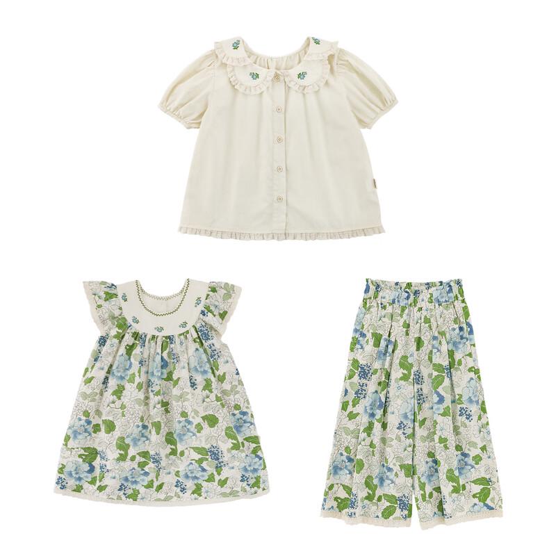 Girls' Summer Floral 3-Piece Outfit Set