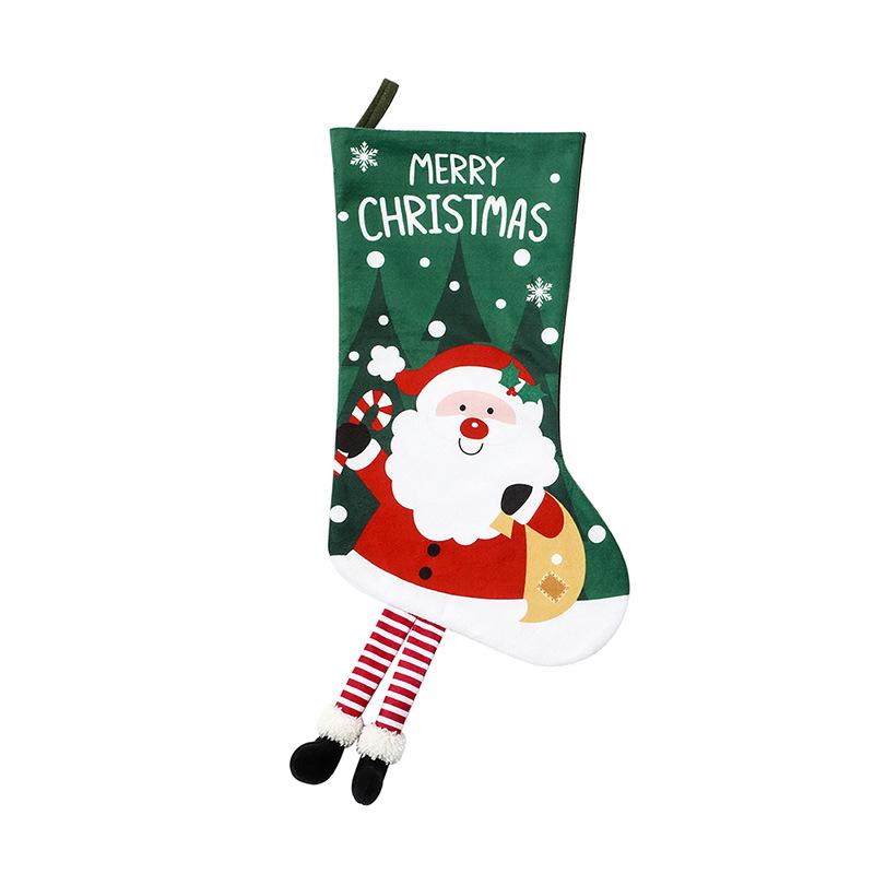 Cross-Border Christmas Stocking: Snowman Gift Bag Ornament for Tree and Fireplace