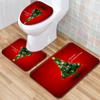 Christmas Bathroom Floor Mat Toilet Three-Piece Set