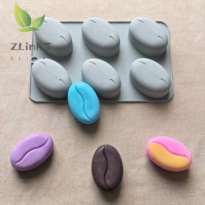 Decoração de Bolo em Forma de Grão de Café com 6 Peças, Ferramentas de Confeitaria, Para Fazer Bolos Mousse, Chocolate, Sobremesas Francesas, Utensílios de Cozinha