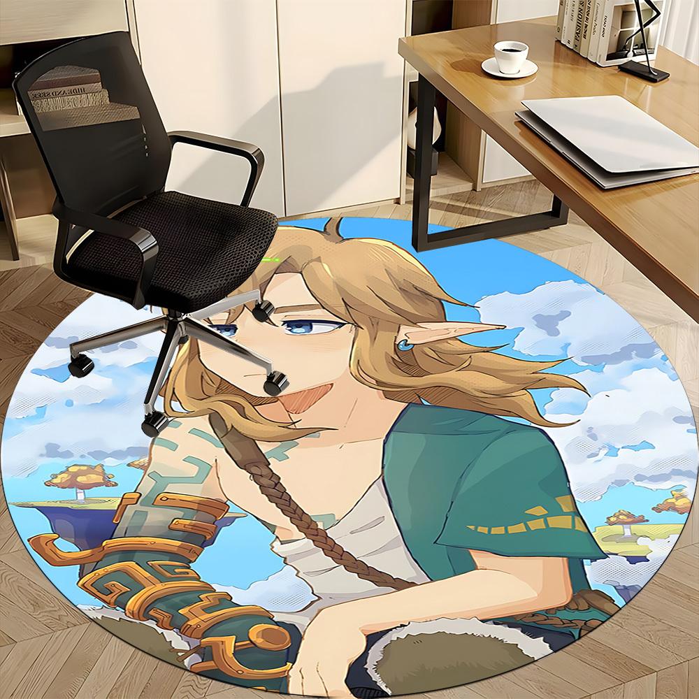1pc The Legend of Office Round Area Rug, Under Office Chairs Bedroom Living Room Home Decor, Room Decoa1016208