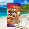 1pc Taz2 Beach Towel with Custom Name, Beach/Swimming/Bath/Picnic/Camping Towel, Suitable for Seaside Beaches