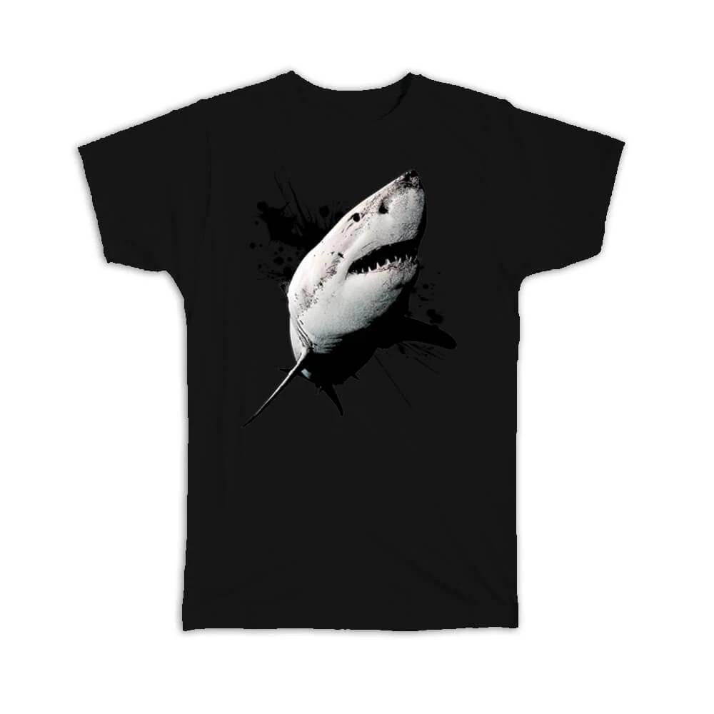 

Gift T-Shirt : Great White Shark Teeth For Teenager Room Poster Animal Lover M