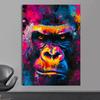 Abstract Animals Cat Lion Shark Wolf Tiger Deer Graffiti Art Canvas Painting  Wall Poster Prints Pictures Living Room Decor