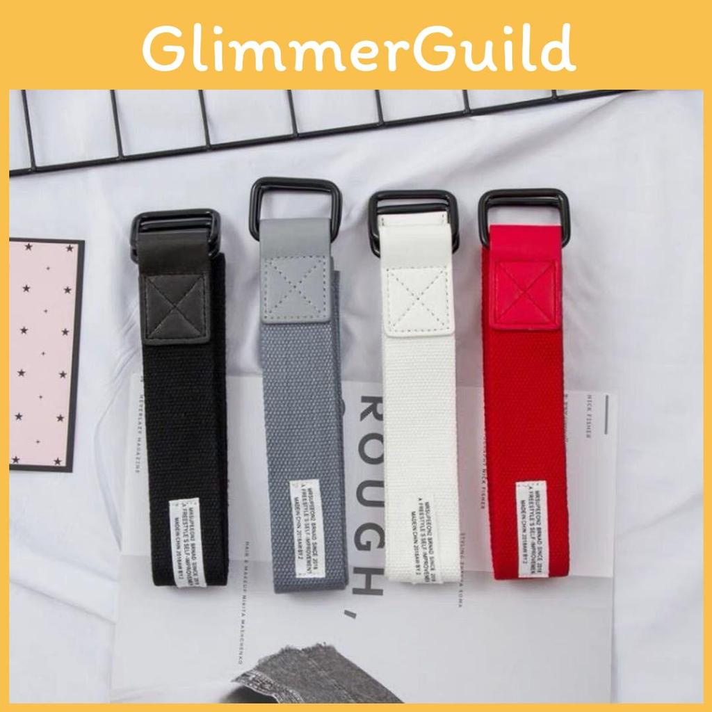 Numbers Letters Text Canvas Double Loop Buckle Waistband Male Universal Female