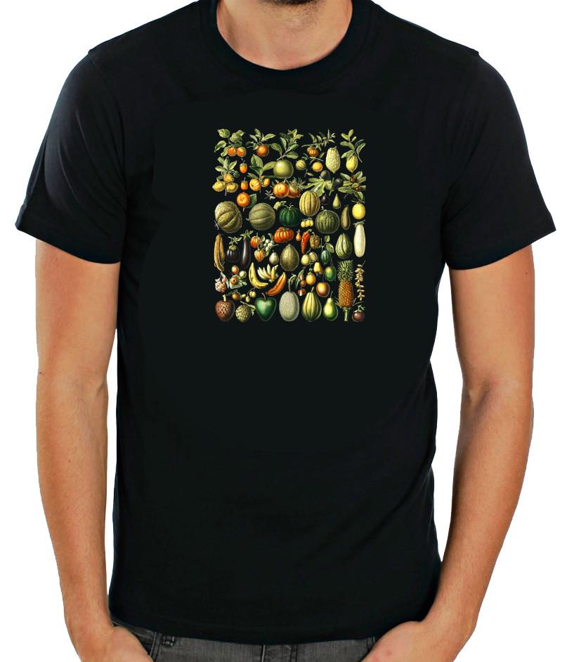 

Fruits Vegetables Design Logo Short Sleeve White T Shirt Men F445 4XL