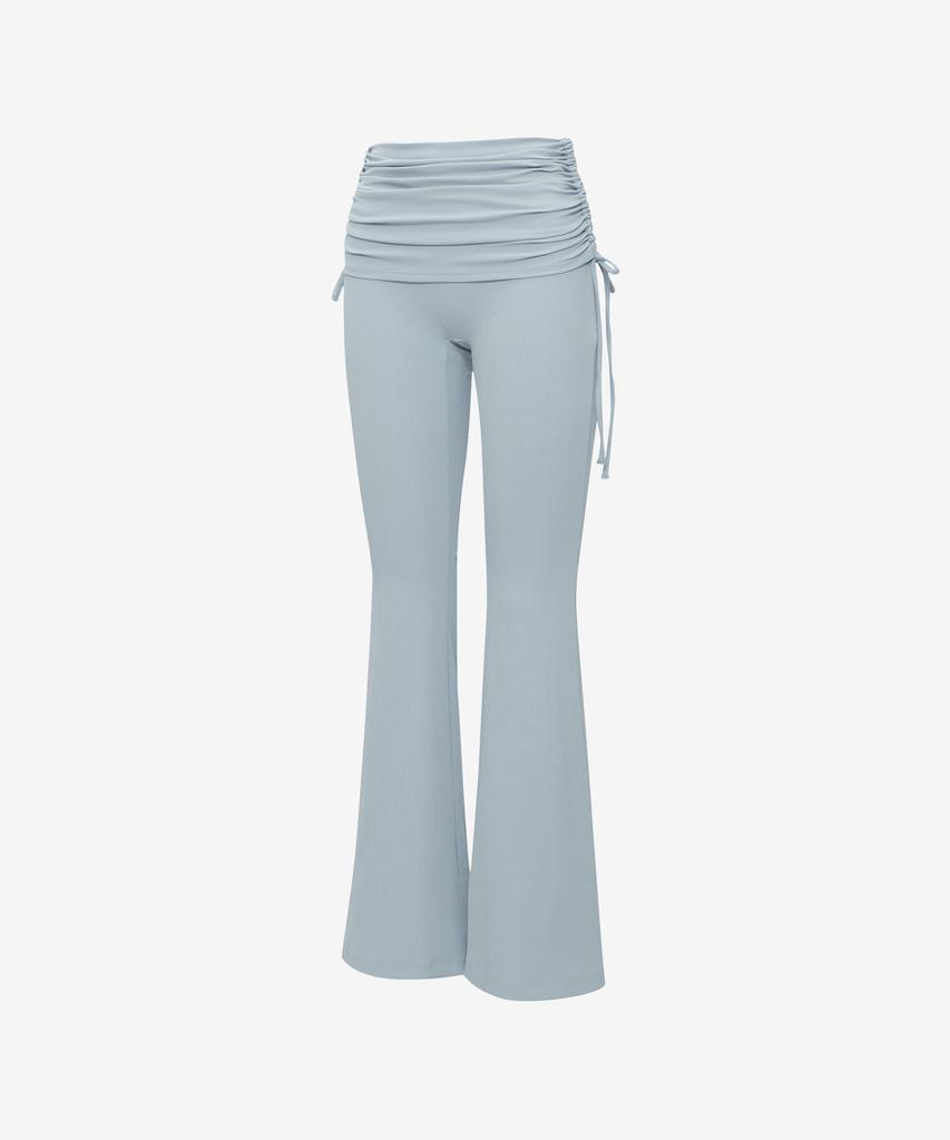 GRANDE LINE Elflex Rib Shirring Overlayered Bootcut Pants Ss Ver.