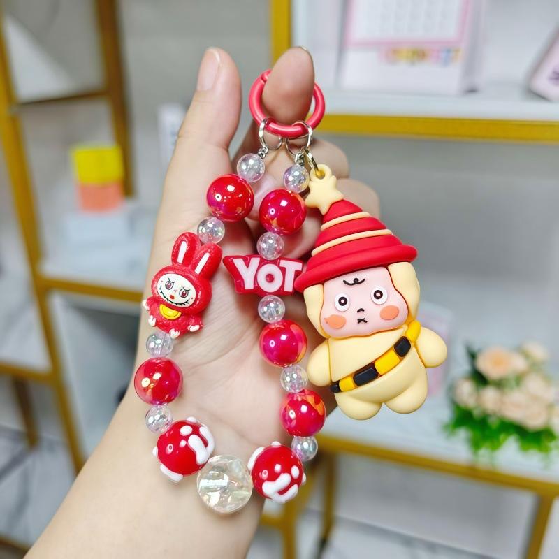 

Мультяшный кулон в виде звезды, кукла, бисерная цепочка для мобильного телефона, брелок, подвеска для сумки в машину