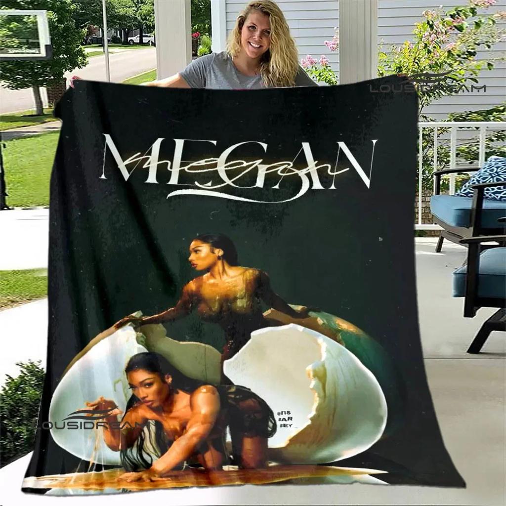 Rapper Megan Thee Stallion Printed Blankets Warm Flannel Blankets Soft and Comfortable Blanket Bed Linings Birthday Gift