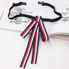 Striped Bow Tie & Lapel Flower Accessory for Student School Uniforms - TS179