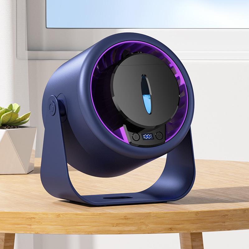 High-Power Wall-Mountable Desktop Fan with Type-C Charging & Digital Display
