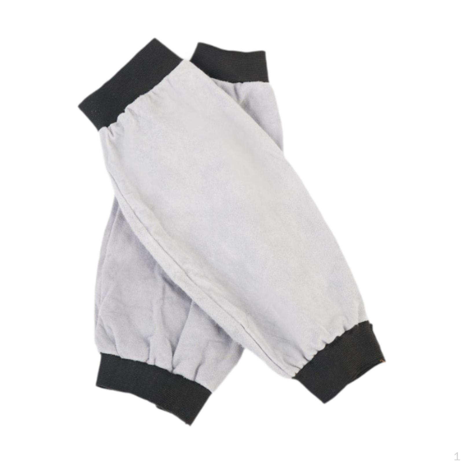 

2 Pack PU Leather Welding Sleeves, Work Multipurpose Heat Protection for Outdoor Activities сірий колір