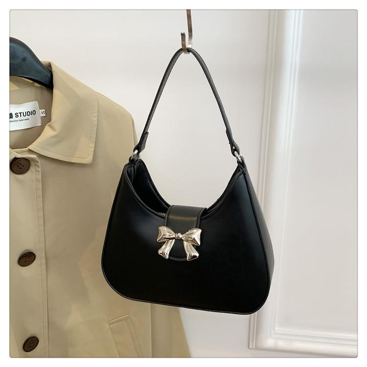 Stylish Bow Knot Trendy Casual 2024 Spring Chain Crossbody Shoulder Underarm Handbag