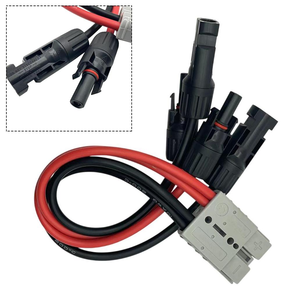 Solar Panel Extension Cable 10AWG 50A for Anderson Connector To Solar Connector for Outdoor RV Cattery Charging