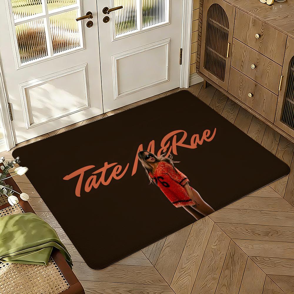 Singer T-Tate McRae Music Floor Mat Soft Thickened Absorbent Non-Slip Bedroom Living Room Door Mat Home Decor Flannel Rugs