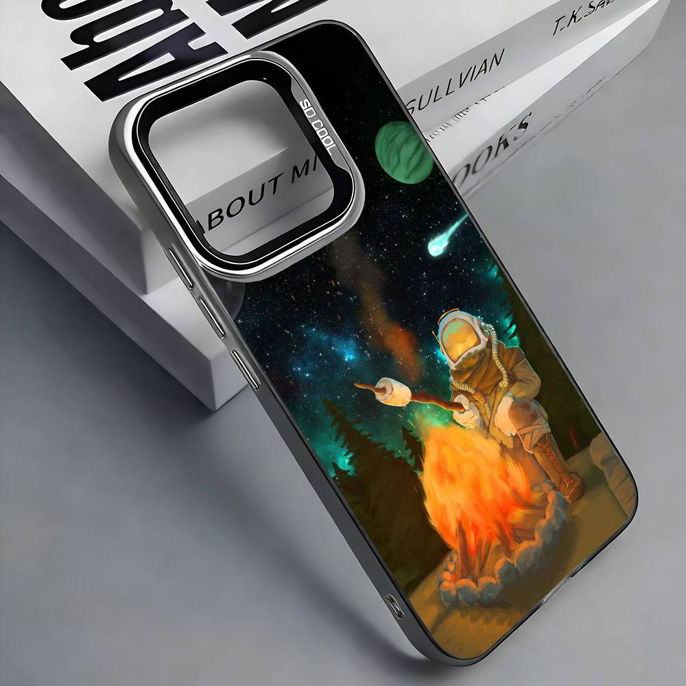 Adventure Game O-Outer W-Wilds Phone Case For iPhone 17, 16,15,14,13,12,11 Plus,Pro Max, Colorful Silver Funda Cover