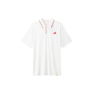 Club Tennis Poloshirt mit Colorblock-Logo Herren Tops Weiß IV7579