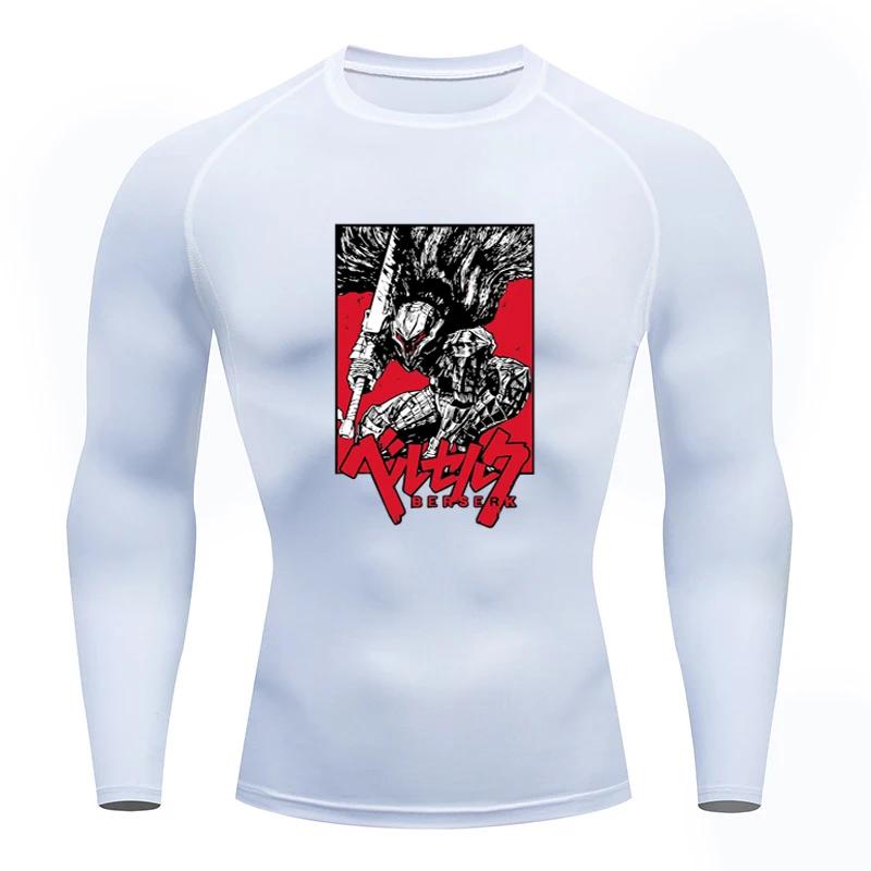 Sportswear for Men Gym Anime Berserker Men's Compression T-shirt Sports Tights Fitness Long Sleeve Running Training Sportswear