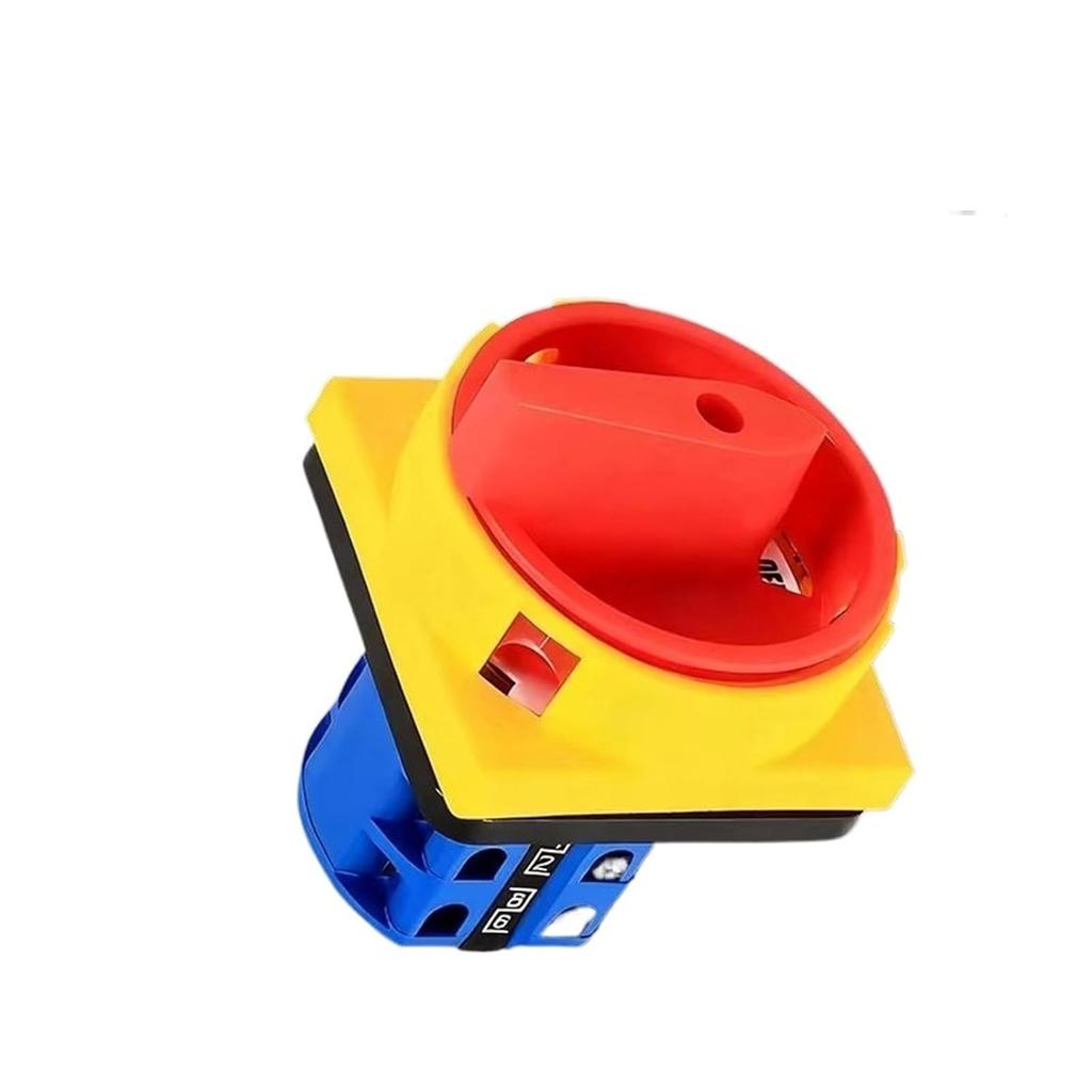 1pcs LW26-20/2GS 20A 25A 4 Pole Rotary Cam Transfer Switch, 2 Position ON-Off Changeover Switch with Padlock 8 Terminals Main Switch(25A)