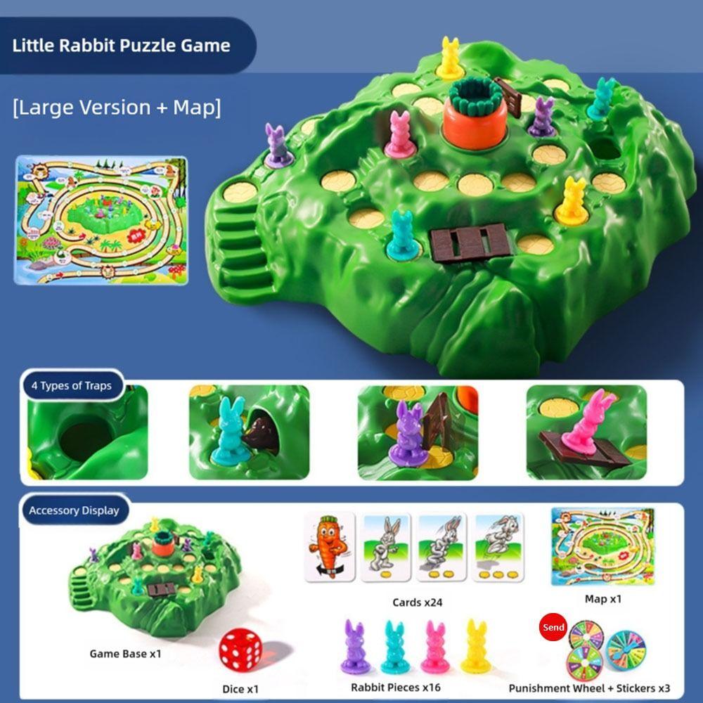 Cartoon Rabbit Interactive Defend Game Multicolor Challenge Game Interactive Toy  Party Games