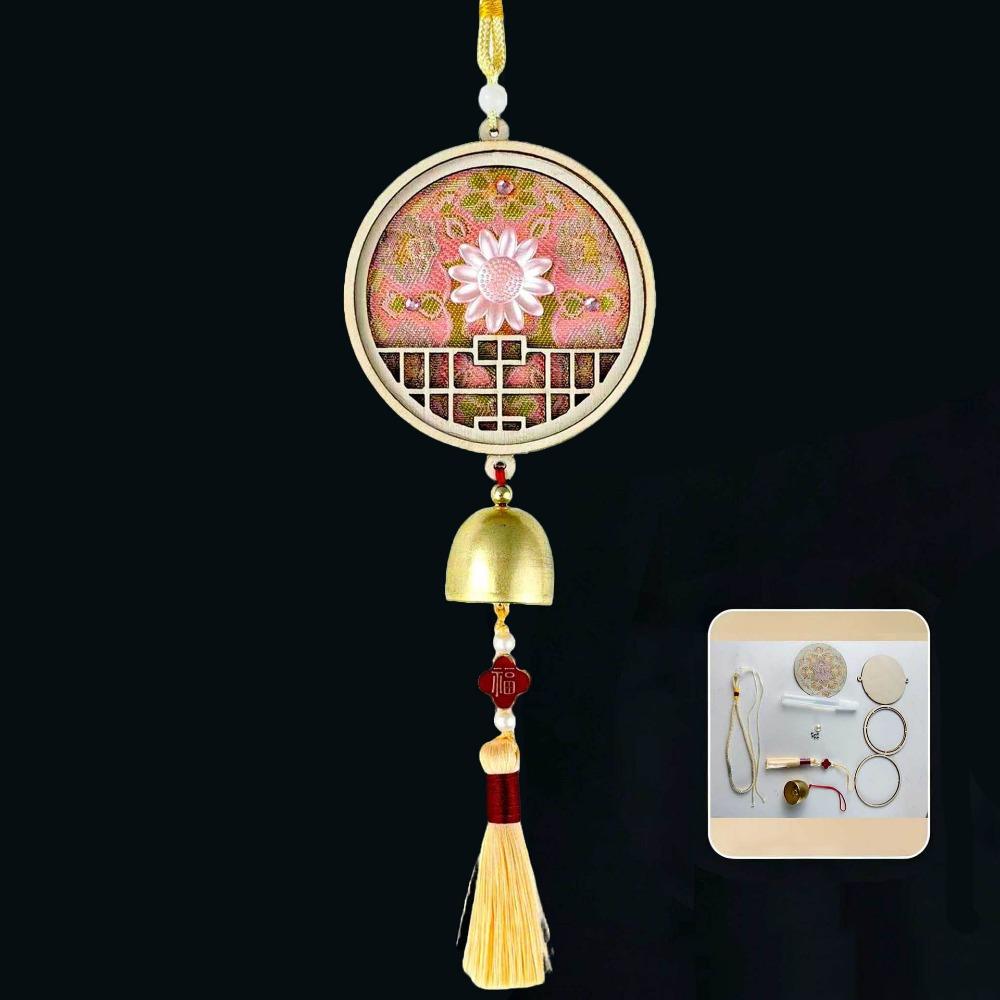 Traditional Wind Chime Pendant DIY Pearl Wind Chime Material Set  Home Decor Set 4
