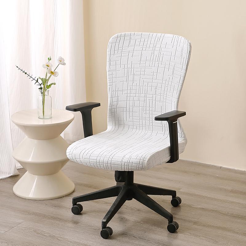 Чехол для офисного кресла из жаккарда на 1 сиденье, пылезащитный, эластичный, для вращающегося офисного кресла, для кресла для учебы, Чехол для кресла