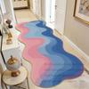 Alfombras Irregulares de Colores Sin Pelusa Pasillo Moderno Runner Alfombra Plegable Suave Antideslizante Fácil de Limpiar Lavable Suelo Estilo Fresco Felpudos