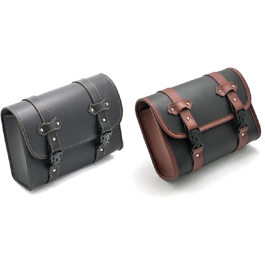 FOR Eliminator SE 400 450 Universal Motorcycle Riding Bag - Retro Rearseat Storage Side Bag (Black)