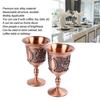2pcs Brass Vintage Wine Glasses Red Bronze Retro Metal Chalices  Decorative Display