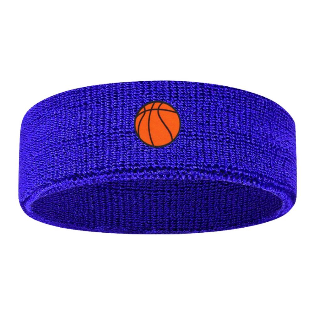 

Polyester High Elasticity Sweatband Soccer Printed Polyester Knit Headband Basketball Basketball Blue