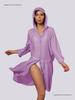 Damen Langarm Kapuzen Strand-Überwurf Strickjacke