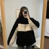Bunda z imitace jehněčí vlny Dámská Podzimní Zimní Móda Univerzální Bunda Volný Krátký Styl Stojáček Ležérní Oversized Top