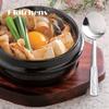 J-kitchens Heat-resistant Ceramic Stew Pot (Tteokbokki) 13.5cm with Saucer, Made In Korea, Item Number 587