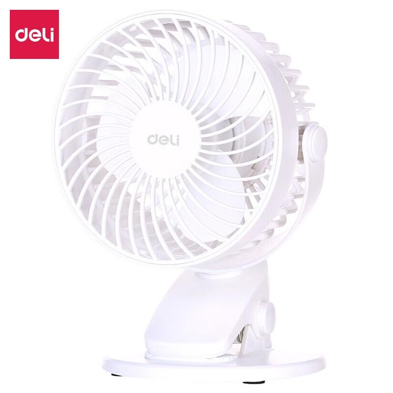Deli 360° Rotating USB Desk & Clip Fan