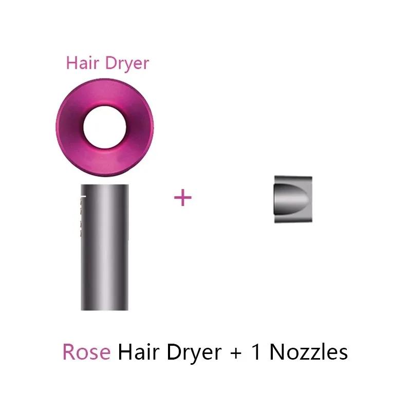 

Профессиональный высокоскоростной безлистный фен для волос с насадкой 5 постоянная температура уход за волосами домашний мощный электрический фен AU розовый