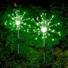 Solar Lights for Outdoor Garden 60/200/420LED Dandelion Lighting Stake Solar Firework Light for Christmas Halloween Lawn Decor