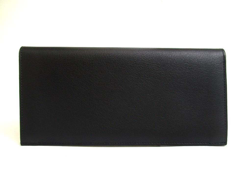 Autentická peněženka Cartier Must de Cartier Černá kožená bifold Dlouhá bankovka #a664 Repasované