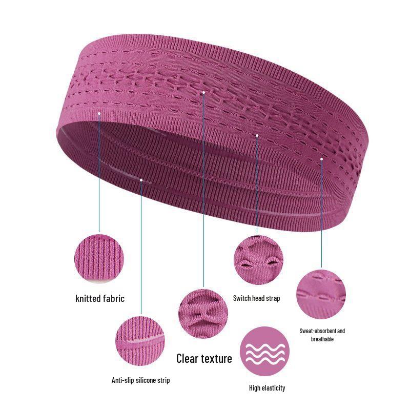 Non-slip Breathable Sports Headband - Sweat-wicking Elastic for Cycling, Running, Yoga