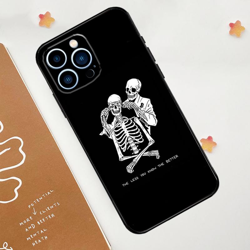 Death Skull Bones Clown Circus Phone Case For iPhone 17 Pro Max 14 11 15 16 Pro Max 13 12 Mini 16 Plus 16e 17 Air Funda