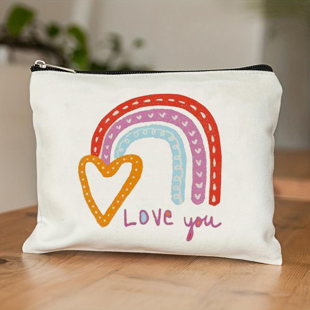 Valentine's Gift Cosmetic Bag Makeup Bags Travel Zipper Cosmetic Organizer Toiletry Bag Valentines Present for Her