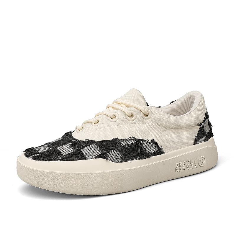 

Осень 2025 года, новые мужские эспадрильи с низким верхом, корейская версия модной студенческой обуви для скейтбординга, мужская обувь для спорта и отдыха 39 чёрный