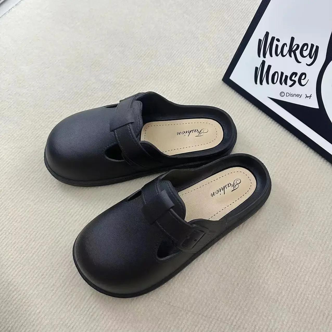 

Модные женские сандалии Whoholl, пляжные сандалии на плоской подошве, водонепроницаемая садовая обувь для женщин, удобная домашняя обувь из ЭВА, модные повседневные мягкие сандалии 36-37 чёрный