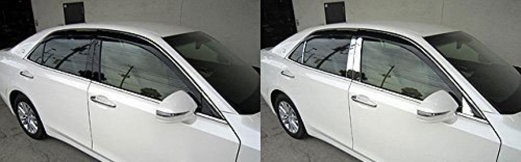 BRIGHTZ Stainless Steel Plated Pillar Panels for Honda Crown Hybrid Visor Set Compatible with Honda Crown AWS and S211 Ultra-Mirror 210/211 (No