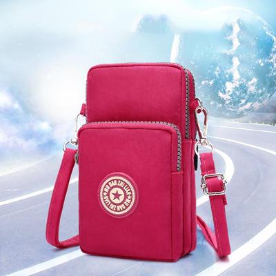 Korean Style Crossbody Phone Bag: Women's Cloth Pouch with Neck Strap, Sports Armband, and Wrist Coin Purse