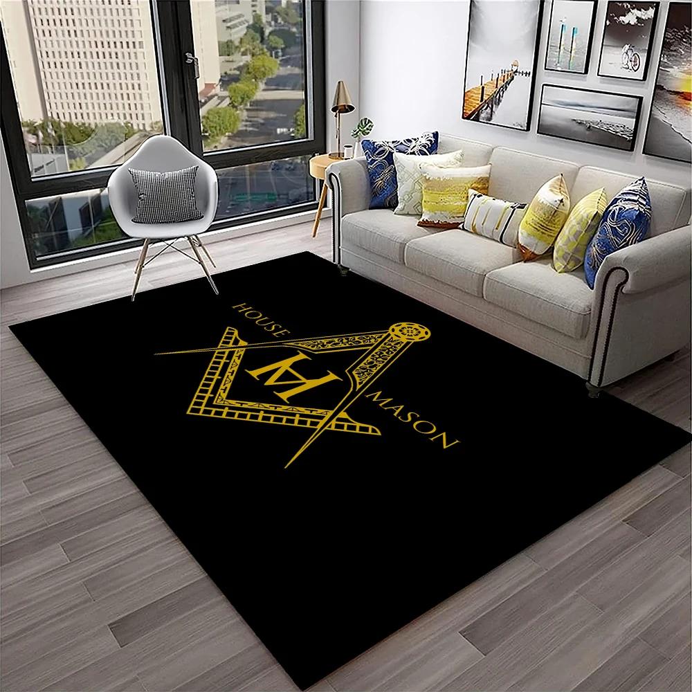 Masonic Freemasonry Illuminati Ring Carpet Rug for Home Living Room Bedroom Sofa Doormat Decor,Kid Area Rug Non slip Floor Mat