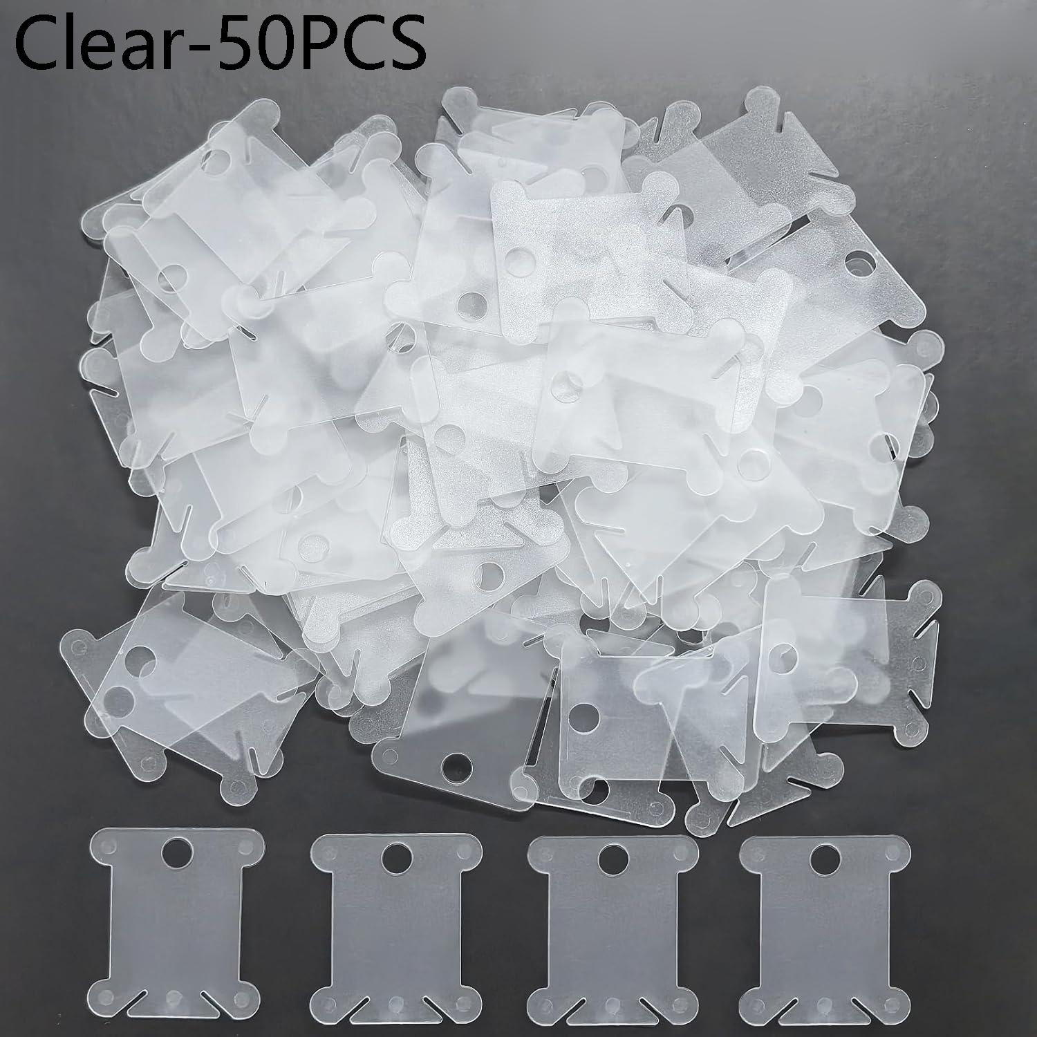 

50/100 шт. Пластиковые катушки для ниток для вышивания, органайзер для ниток для намотки шпуль, самодельный держатель для хранения швейных ниток