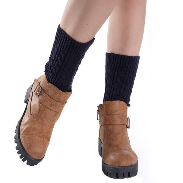  Short Knitting Socks Leg Warmers Boot Cover 